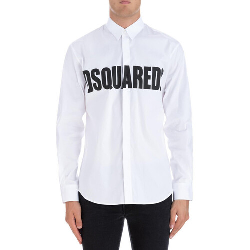 Textiel Heren Straight leg broeken Dsquared CHEMISE WHITE S74DM0166 Wit