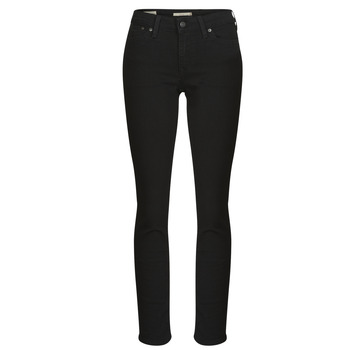 Υφασμάτινα Γυναίκα Skinny Τζιν  Levi's 712 SLIM WELT POCKET Black