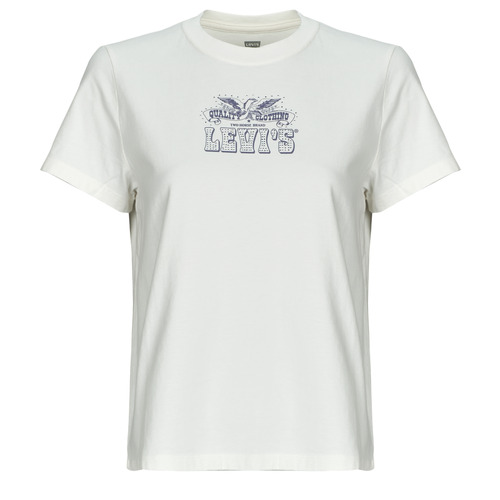 Υφασμάτινα Γυναίκα T-shirt με κοντά μανίκια Levi's FAVORITE TEEE RHINESTONE EAGLE POSTER Άσπρο