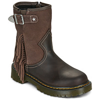 Παπούτσια Κορίτσι Μπότες Dr. Martens GENAYA RODEO J BOOT DARK BROWN REPUBLIC WP+BRONX SUEDE Brown