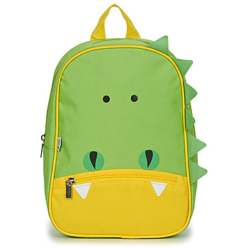 Taschen Kinder Rucksäcke Citrouille et Compagnie CROCODILE GREEN Grün / Gelb