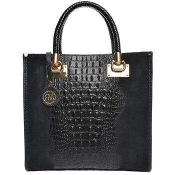 Taschen Damen Handtasche Roberta M Tragetasche Schwarz