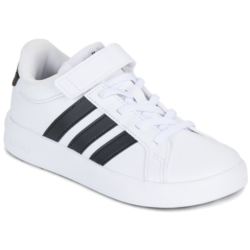 Schuhe Kinder Sneaker Low adidas GRAND COURT 3.0 EL C Weiss / Schwarz