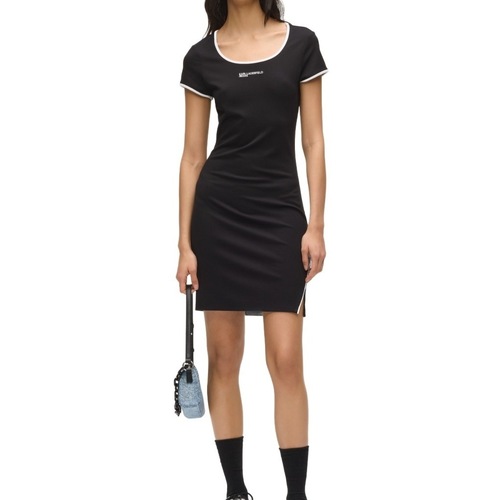 Kleidung Damen Kurze Kleider Karl Lagerfeld B2w13046 Schwarz