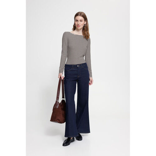 Kleidung Damen Langarmshirts Ichi 20122819 Schwarz