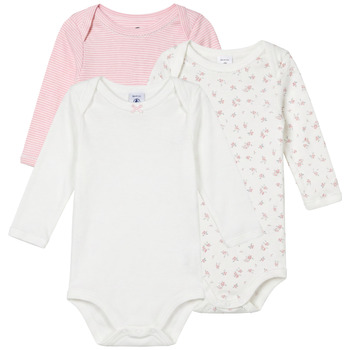 textil Pige Body til børn Petit Bateau LOT BODIES X 3 Pink
