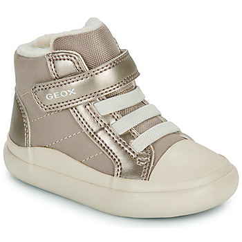 Zapatos Niña Zapatillas altas Geox B GISLI GIRL Beige / Oro