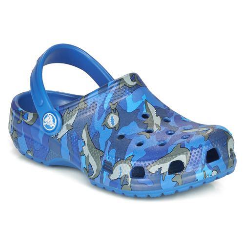 kengät Pojat Puukengät Crocs CLASSIC SHARK CLOG Sininen