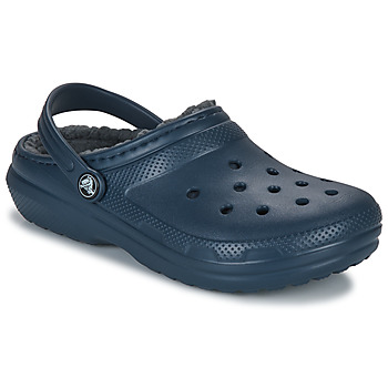 kengät Lapset Puukengät Crocs Classic Lined Clog K Laivastonsininen / Harmaa