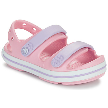 kengät Tytöt Puukengät Crocs Crocband Cruiser Sandal T Vaaleanpunainen