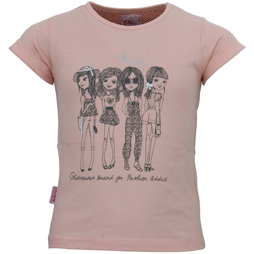 vaatteet Tytöt Lyhythihainen t-paita Miss Girly T-shirt fille FRILY Oranssi