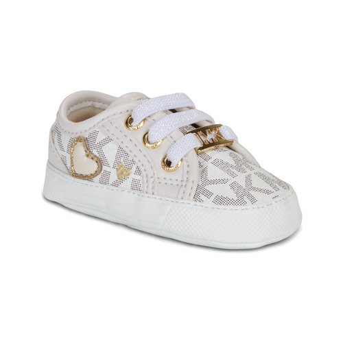 kengät Tytöt Matalavartiset tennarit MICHAEL Michael Kors BABY BRITTANIA HEARTS Vaalea / Kulta