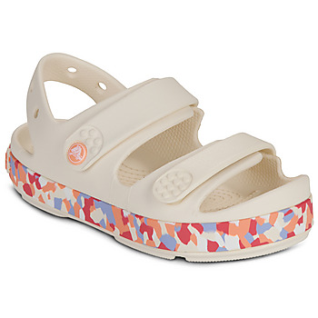kengät Tytöt Puukengät Crocs Crbnd Cruiser Glw Confetti Band SdK Valkoinen / Vaaleanpunainen