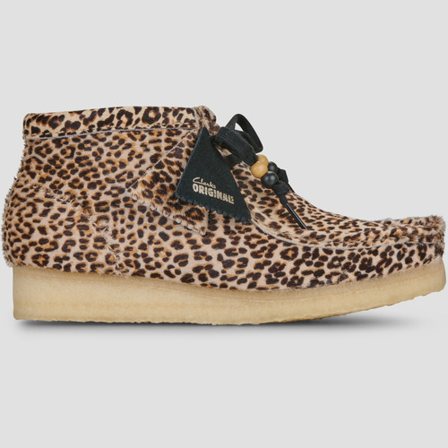 kengät Naiset Derby-kengät Clarks Originals Wallabee Boot. Leopardi