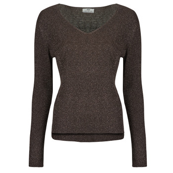 vaatteet Naiset Neulepusero JDY JDYNEW BEHAVE L/S GLITTER PULLOVER KNT Ruskea