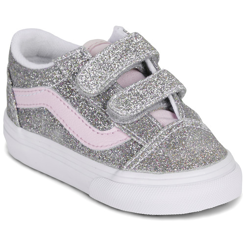 Cipők Lány Rövid szárú edzőcipők Vans Old Skool V Ezüst / Rózsaszín