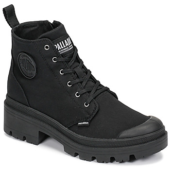 Scarpe Donna Sneakers alte Palladium PALLABASE TWILL Nero