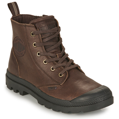 Scarpe Uomo Sneakers alte Palladium PAMPA ZIP LTH ESS Marrone