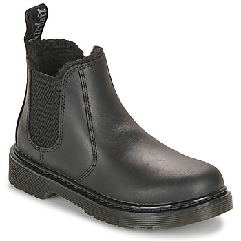 Scarpe Unisex bambino Stivaletti Dr. Martens Leonore Mono J Black Republic Wp Nero