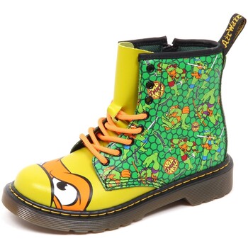 Scarpe Bambino Stivaletti Dr. Martens anfibio green MIKEY boot kid VERDE