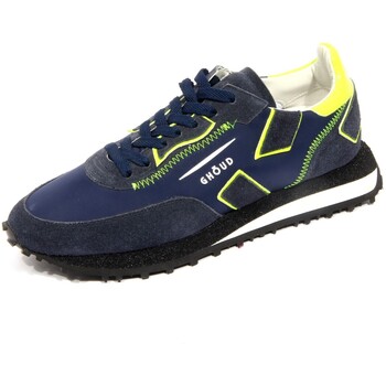 Scarpe Uomo Sneakers basse Ghoud RUSH e/yellow fluo suede/fabric shoes BLU
