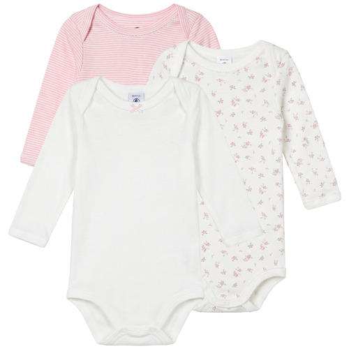 Abbigliamento Bambina Body bambino Petit Bateau LOT BODIES X 3 Rosa