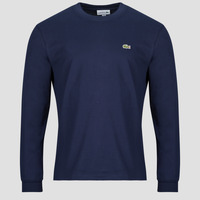 Abbigliamento Uomo T-shirts a maniche lunghe Lacoste T-shirt manches longues en jersey de coton Marine