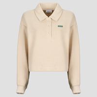 Abbigliamento Donna Maglioni Lacoste Sweatshirt polo en interlock côtelé avec étiquette Beige