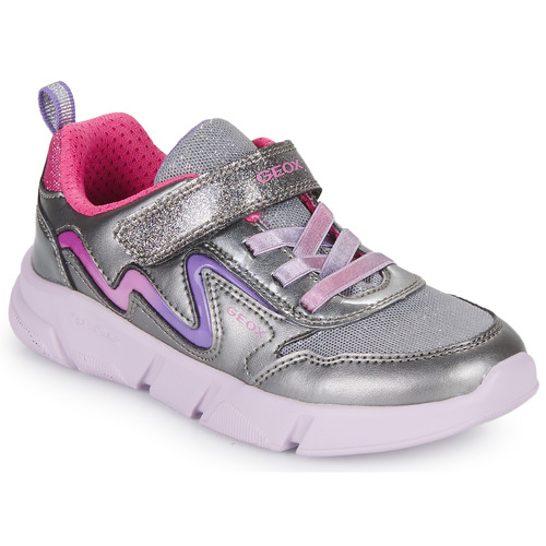 Shoes Girl Low top trainers Geox J ARIL G. A Grey / Pink