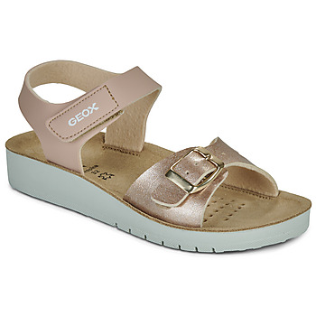 Shoes Girl Flat sandals Geox J SANDAL COSTAREI GI Pink