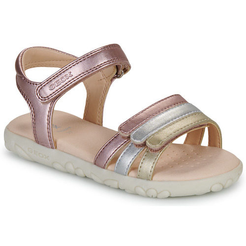 Shoes Girl Flat sandals Geox J SANDAL HAITI GIRL Pink