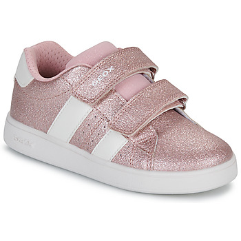 Shoes Girl Low top trainers Geox J ECLYPER GIRL A Pink