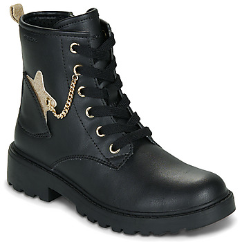 Shoes Girl Mid boots Geox J CASEY GIRL Black