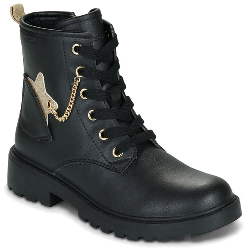 Shoes Girl Mid boots Geox J CASEY GIRL Black