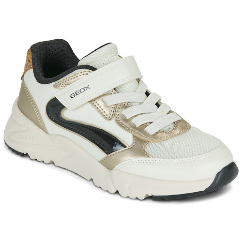 Shoes Girl Low top trainers Geox J LOFTUS GIRL White