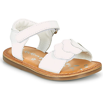 Schoenen Meisjes Platte sandalen Kickers DYASTAR Wit