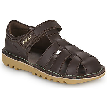 Schoenen Kinderen Platte sandalen Kickers KICK SANDAL Bruin