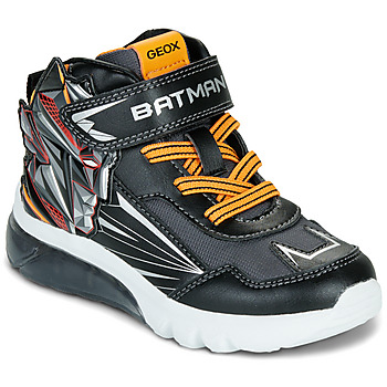 Schoenen Jongens Hoge sneakers Geox J CIBERDRON BOY BATMAN Zwart