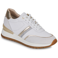 Skor Dam Sneakers Geox D DESYA Vit / Beige / Guldfärgad