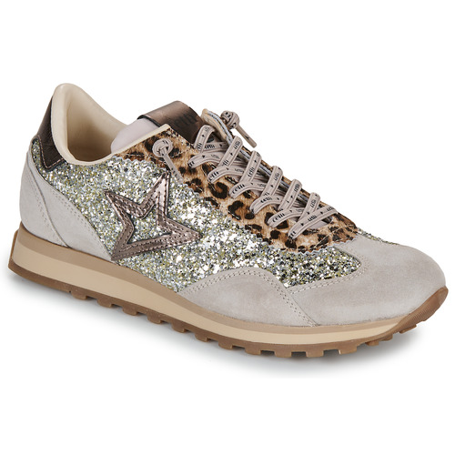 Skor Dam Sneakers Cetti C-1259-SRA-INV26-ANTE-GLITTER-CHAMPAGNE Guldfärgad