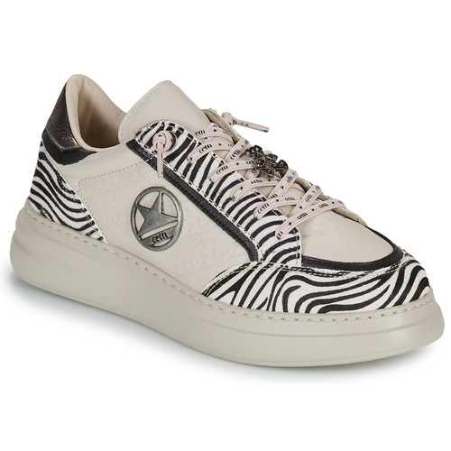 Skor Dam Sneakers Cetti C-1401-SRA-INV26-ZEBRA-NATURE-OFF-WHITE Vit / Svart