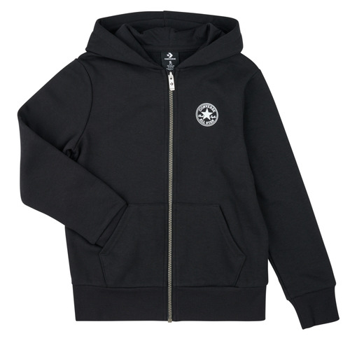 textil Pojkar Huvtröjor Converse FLEECE CTP CHEST CORE FZ Svart