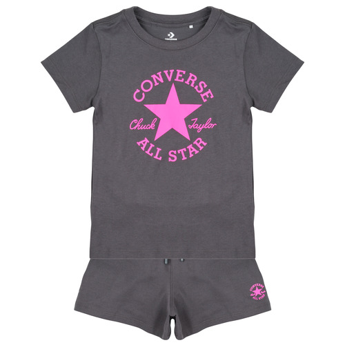 textil Flickor Set Converse DCTP CLASSIC TEE & SHORT SET Mörk