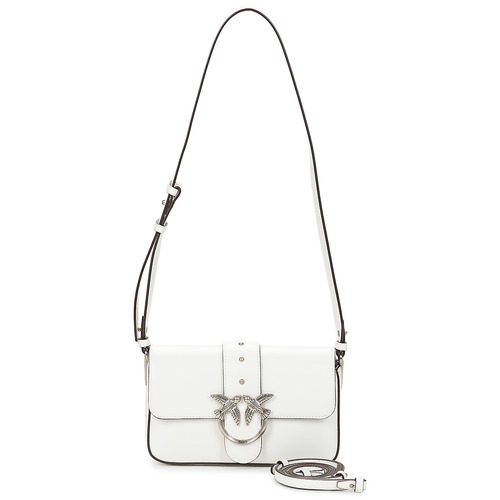 Väskor Dam Axelväskor Pinko LOVE ONE MINI SLOUCHY FL Vit / Silver