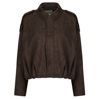 textil Dam Vindjackor Only ONLMOON-STINA FAUX SUEDE BOMBER Brun