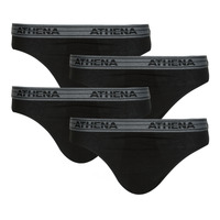 Spodnje perilo Moški Spodnje hlače Athena BASIC COTON Pack de 4 Črna