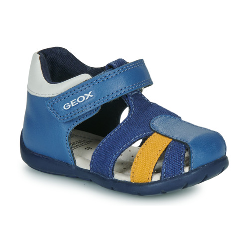 Buty Chłopiec Płaskie sandały  Geox B ELTHAN BOY Niebieski / Żółty