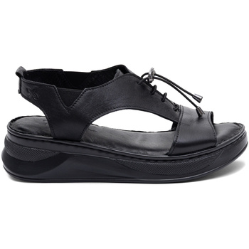 Buty Damskie Sandały na koturnie Maciejka Sandały Skóra Naturalna Czarny I7646-01/00-1 