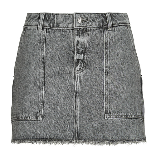 Textil Mulher Saias curtas MICHAEL Michael Kors FRAYED DENIM MINI SKIRT Cinza