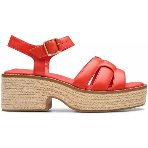 Sapatos Mulher Sandálias de cunha Clarks Coledale Strap Vermelho